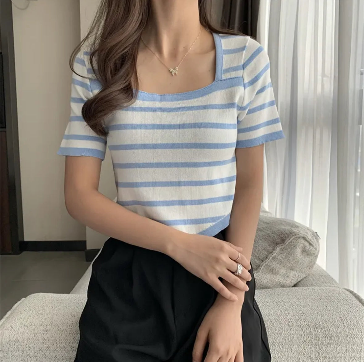 Striped knitted shirts
