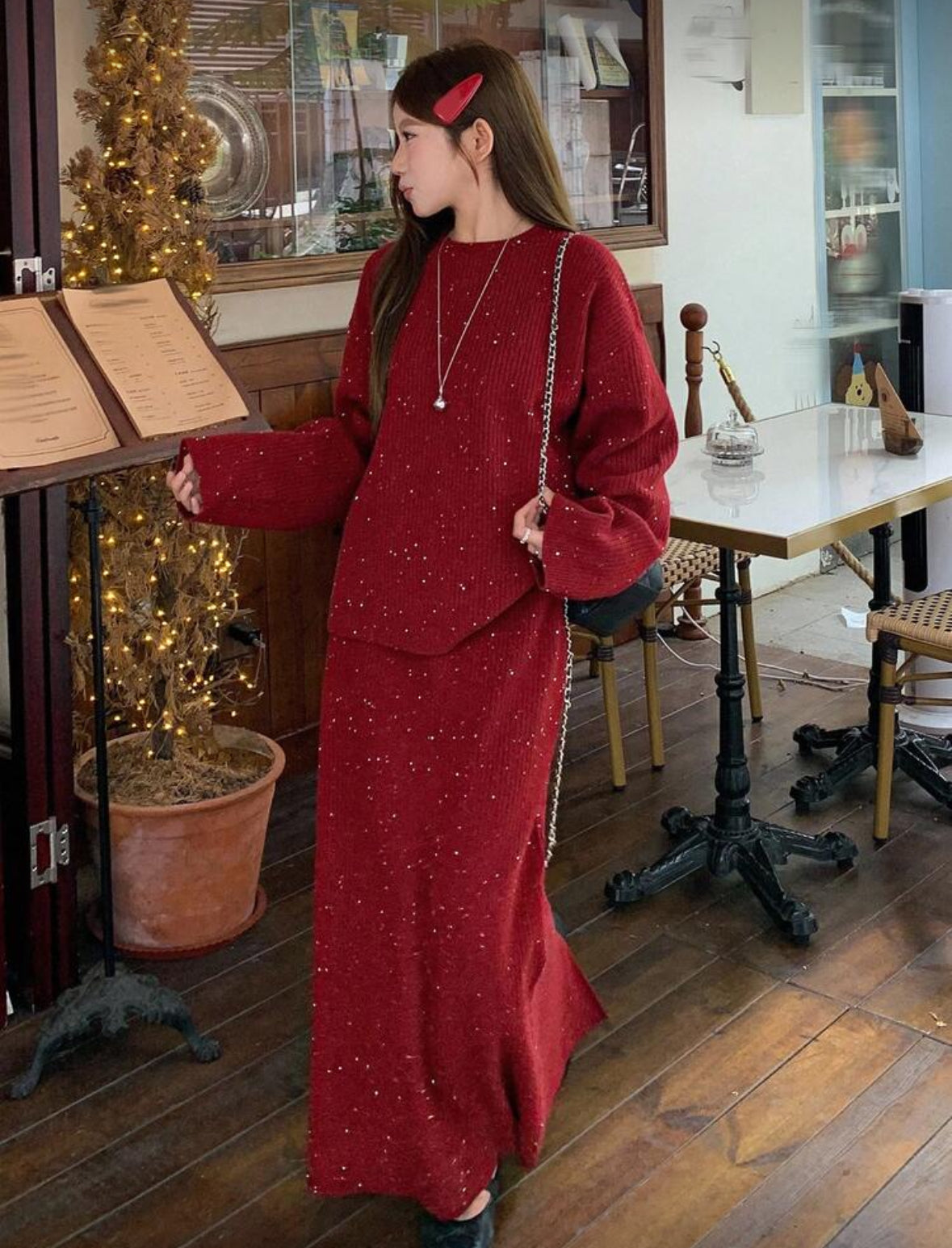 Burgundy set
