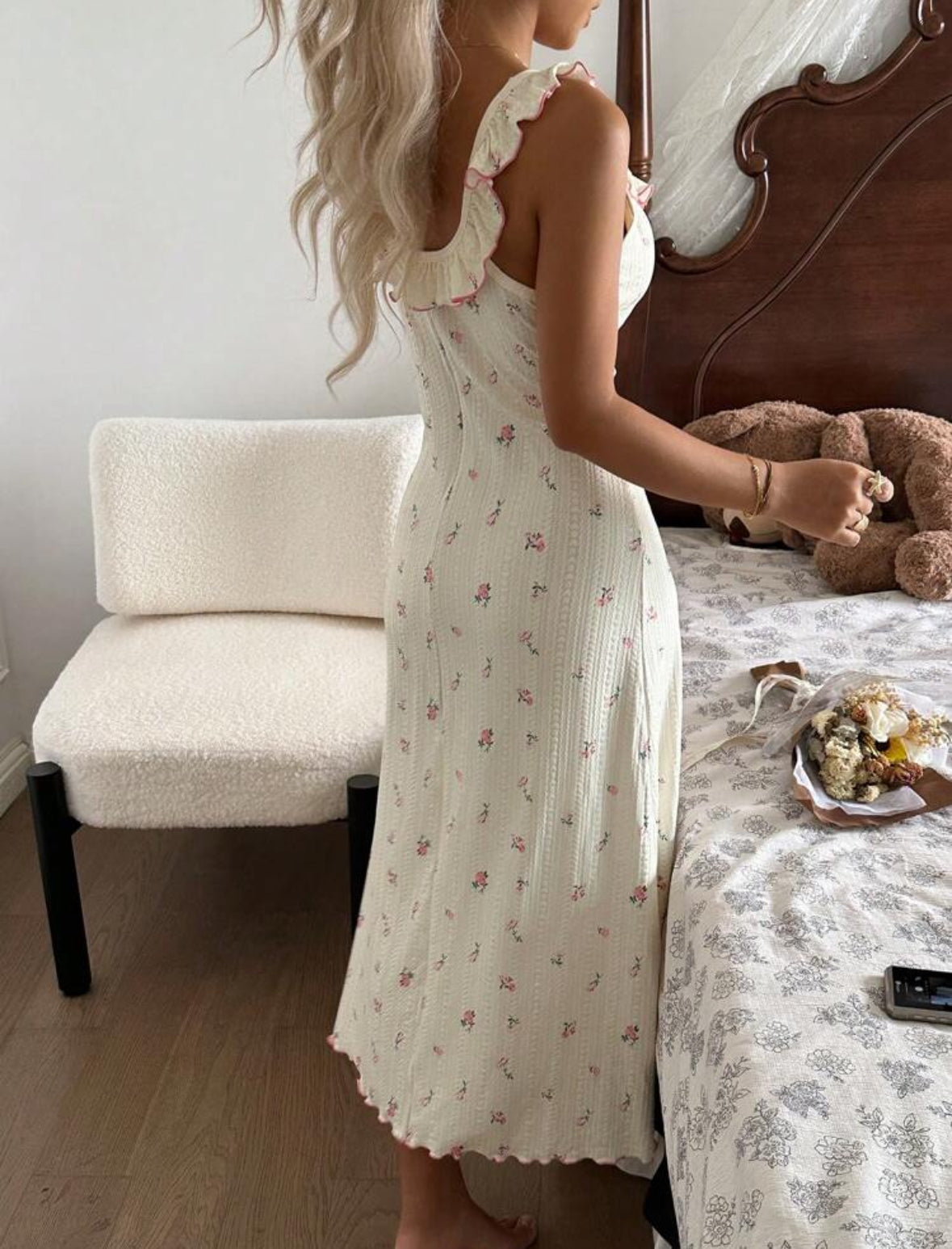 Floral ruffle dress