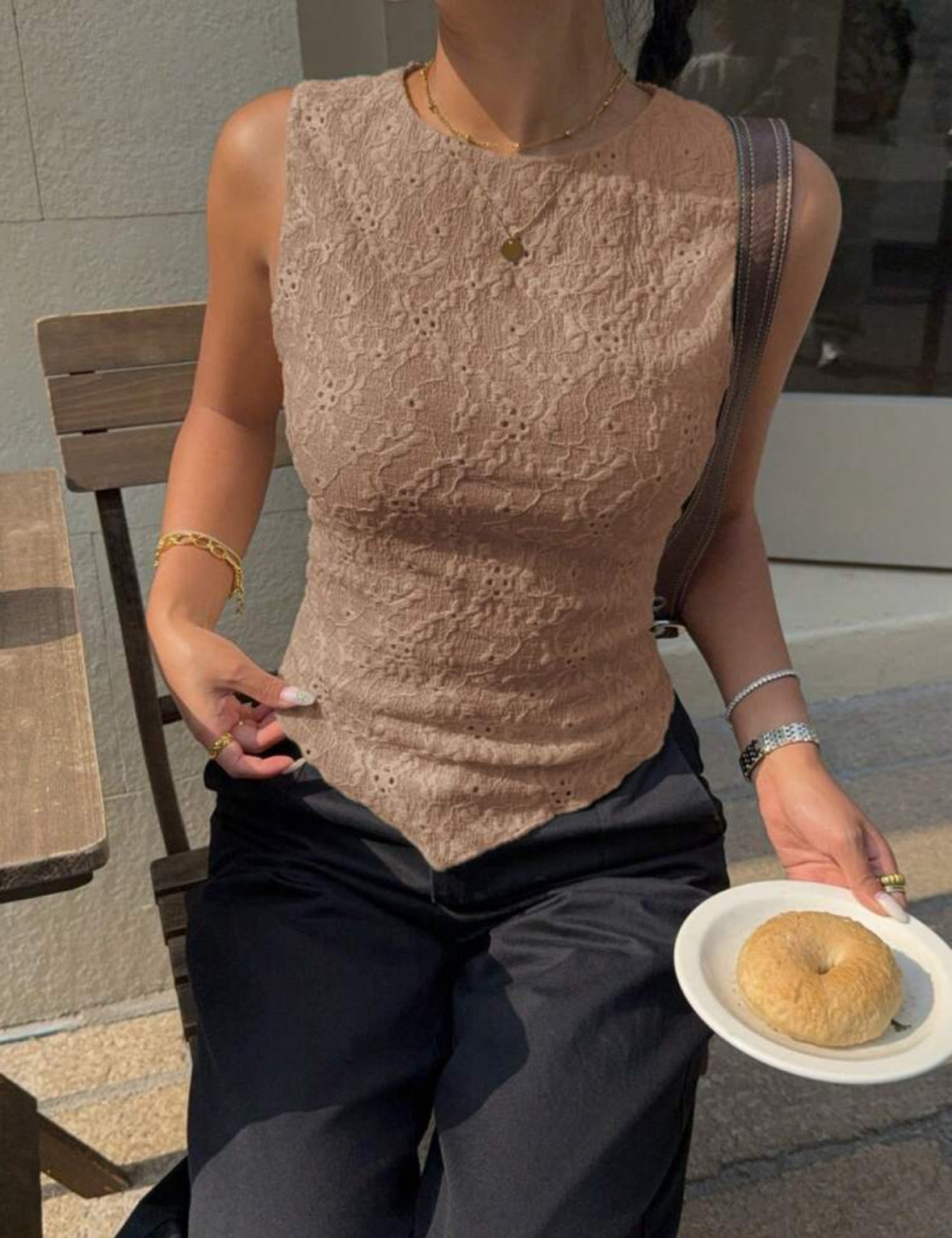 Embroidered tank top