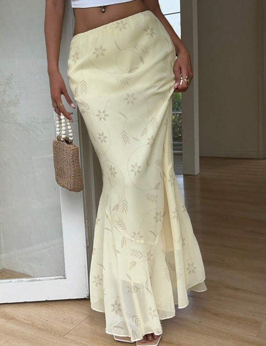 Summer Vacation Floral Skirt