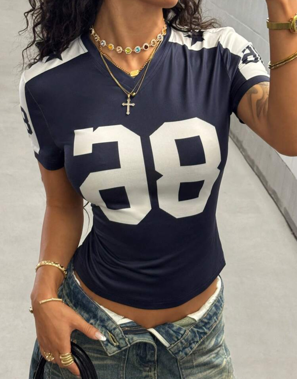 Navy blue tee