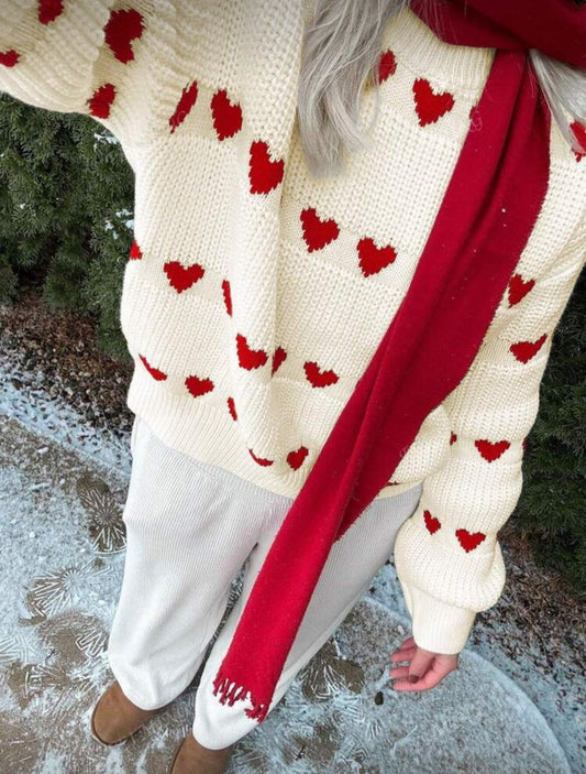 Red heart sweater
