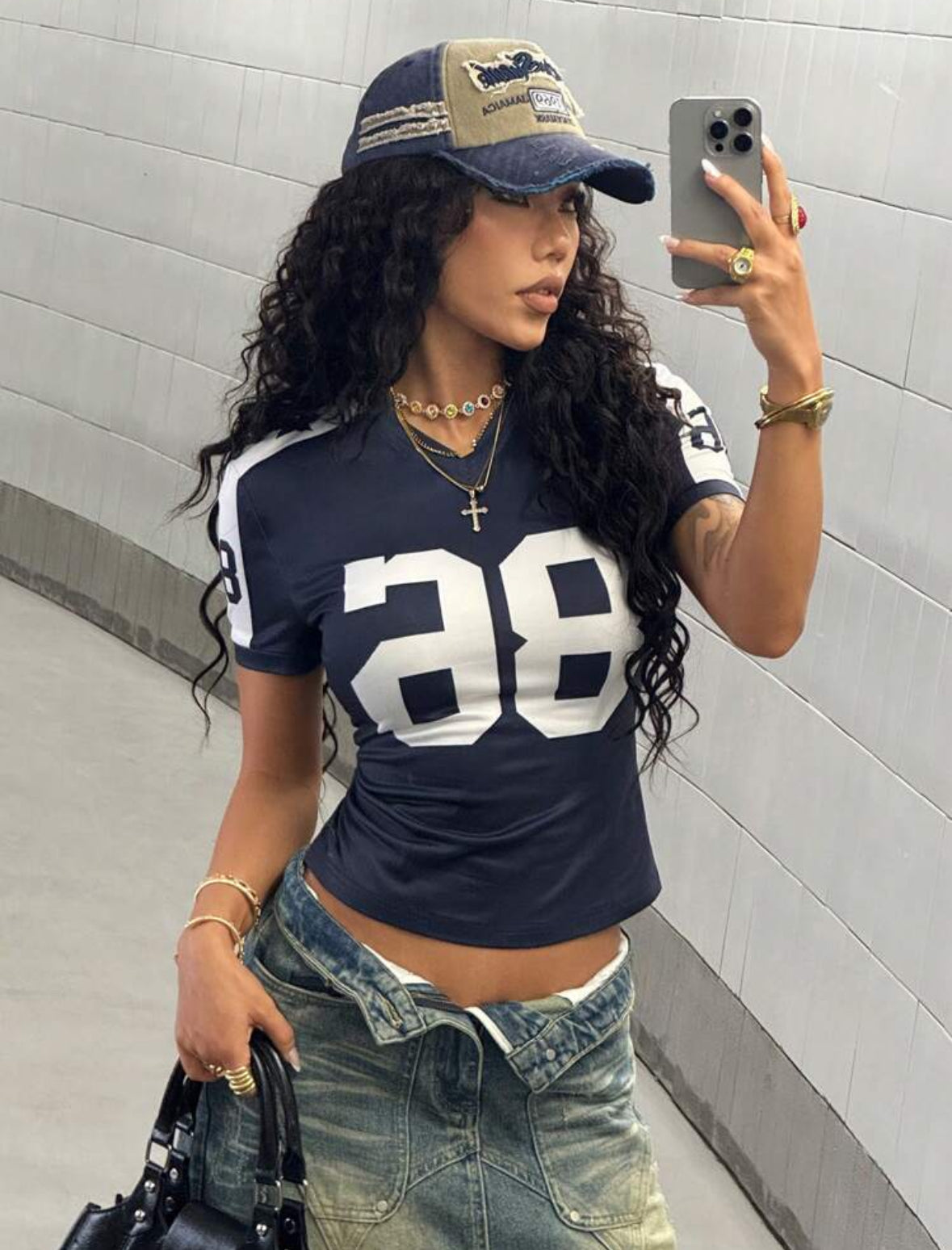 Navy blue tee