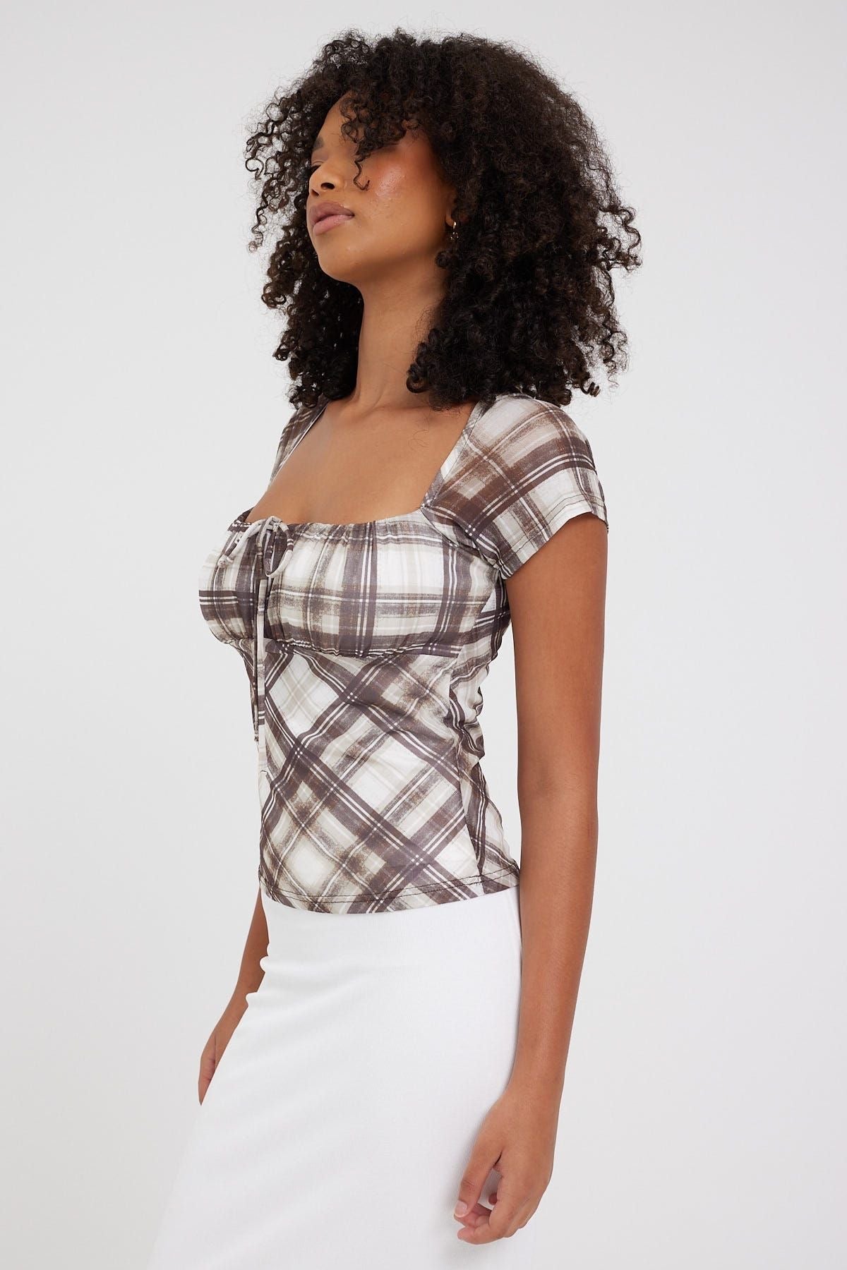 Retro Plaid Top