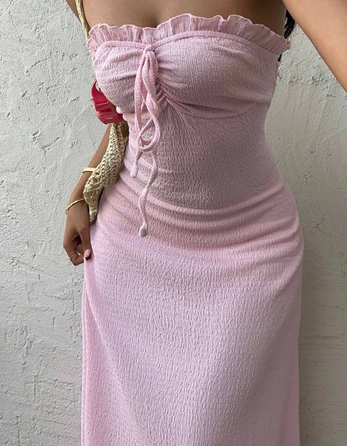 Solid color cami dress