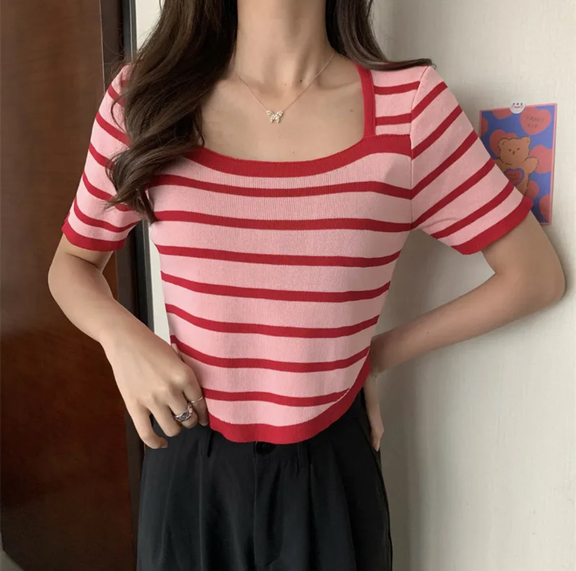 Striped knitted shirts