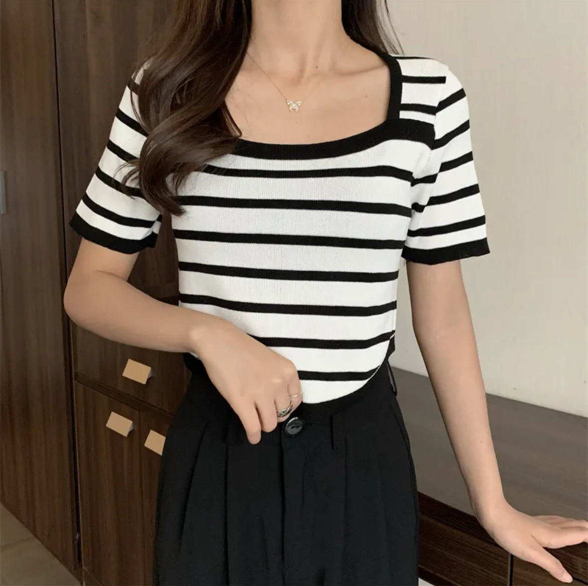 Striped knitted shirts