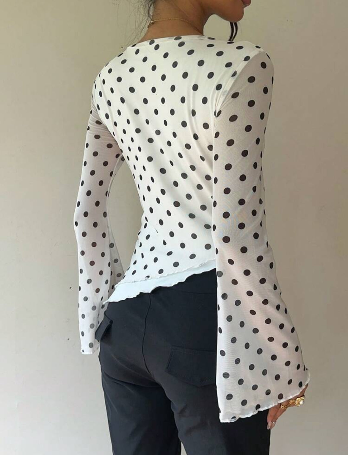 Polka Dot Slim Fit Top