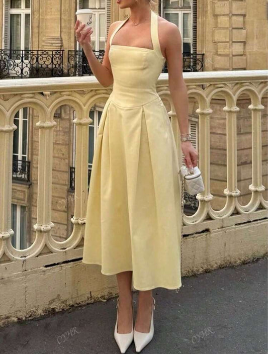 Butter yellow dress