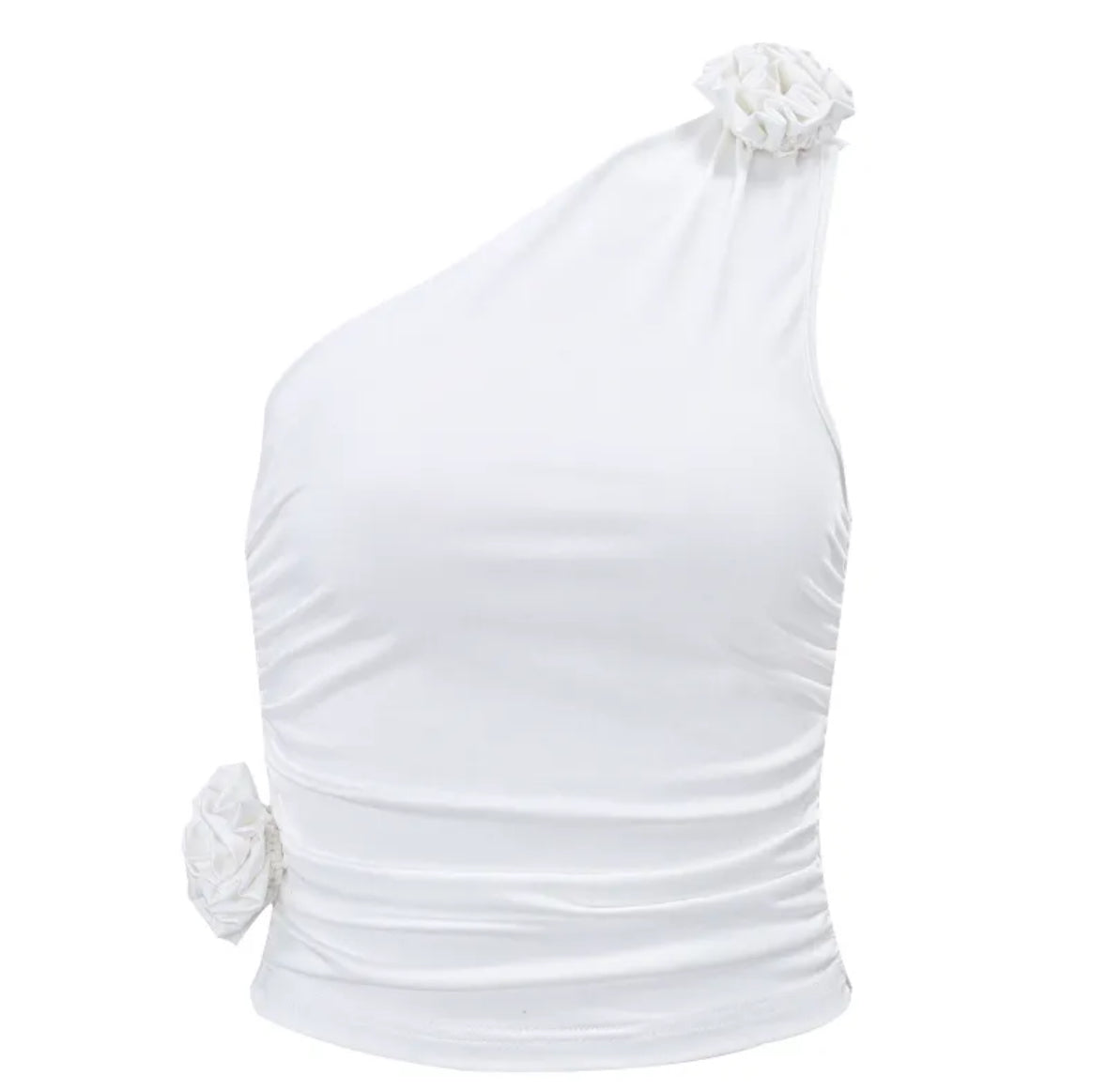 Flower off shoulder top