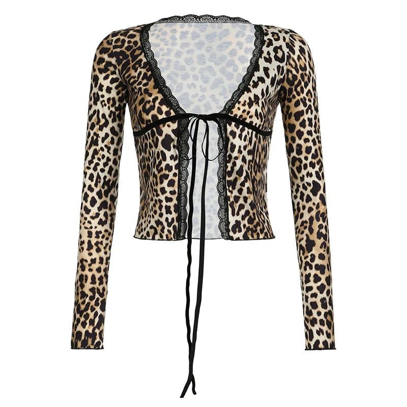 Leopard print cardigan
