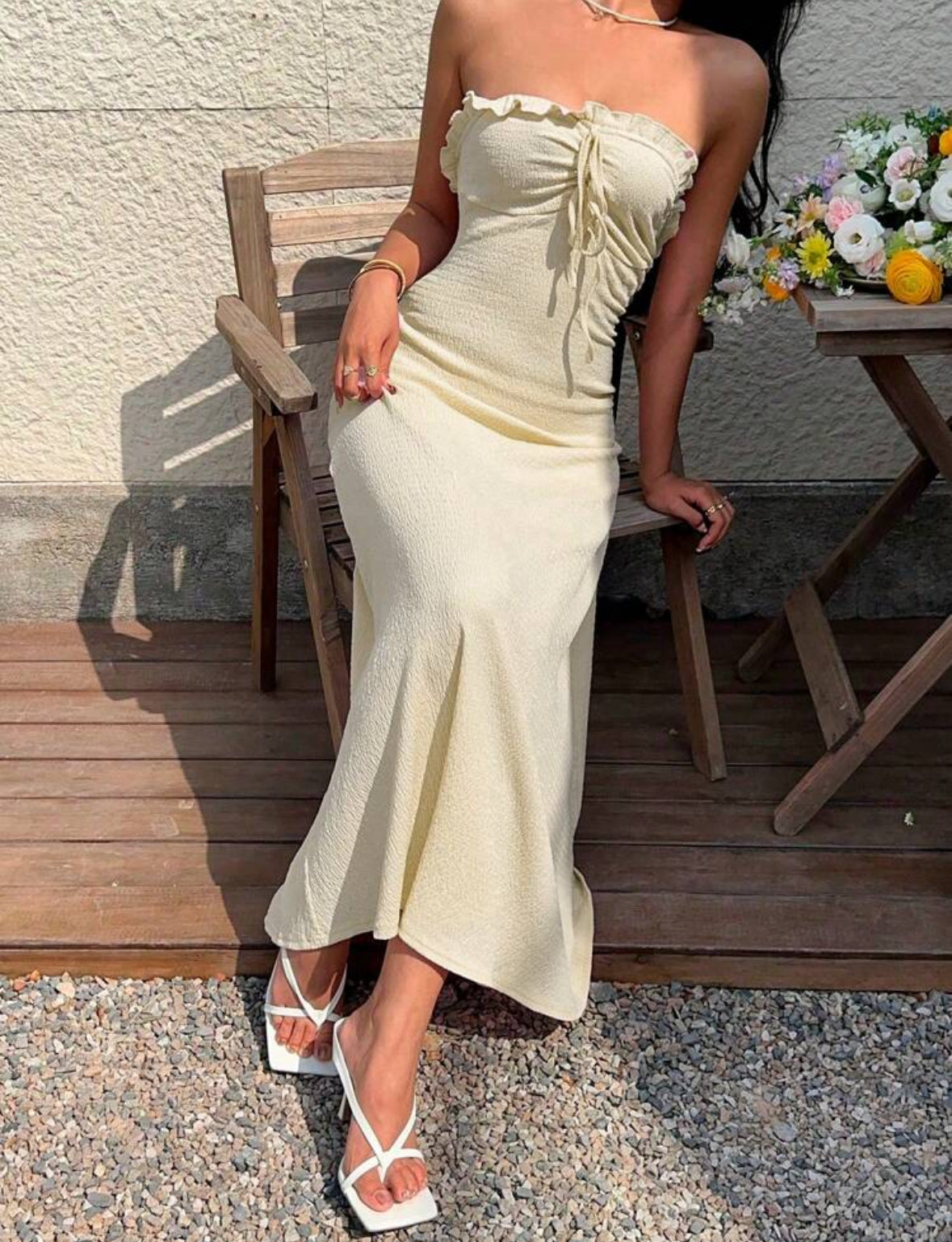 Solid color cami dress