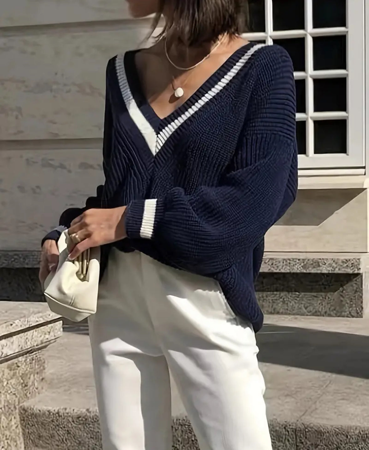 V-neck Oversized Sweater