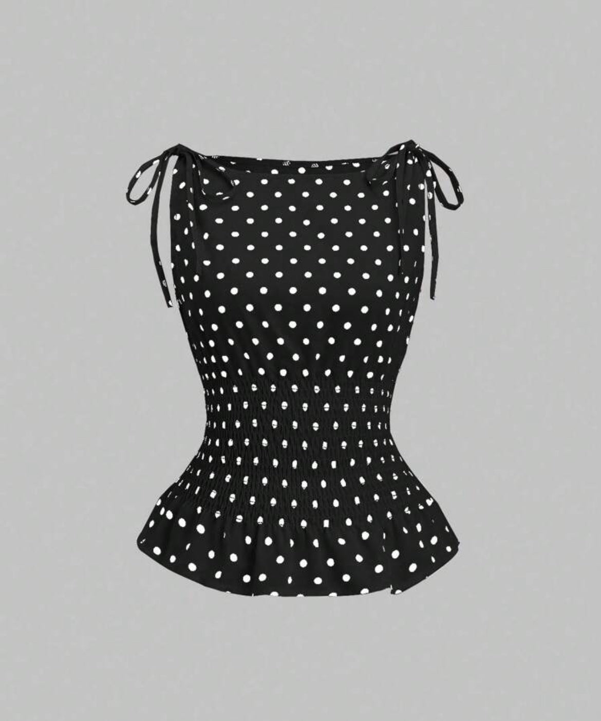 Polka Dot Ruffle Top