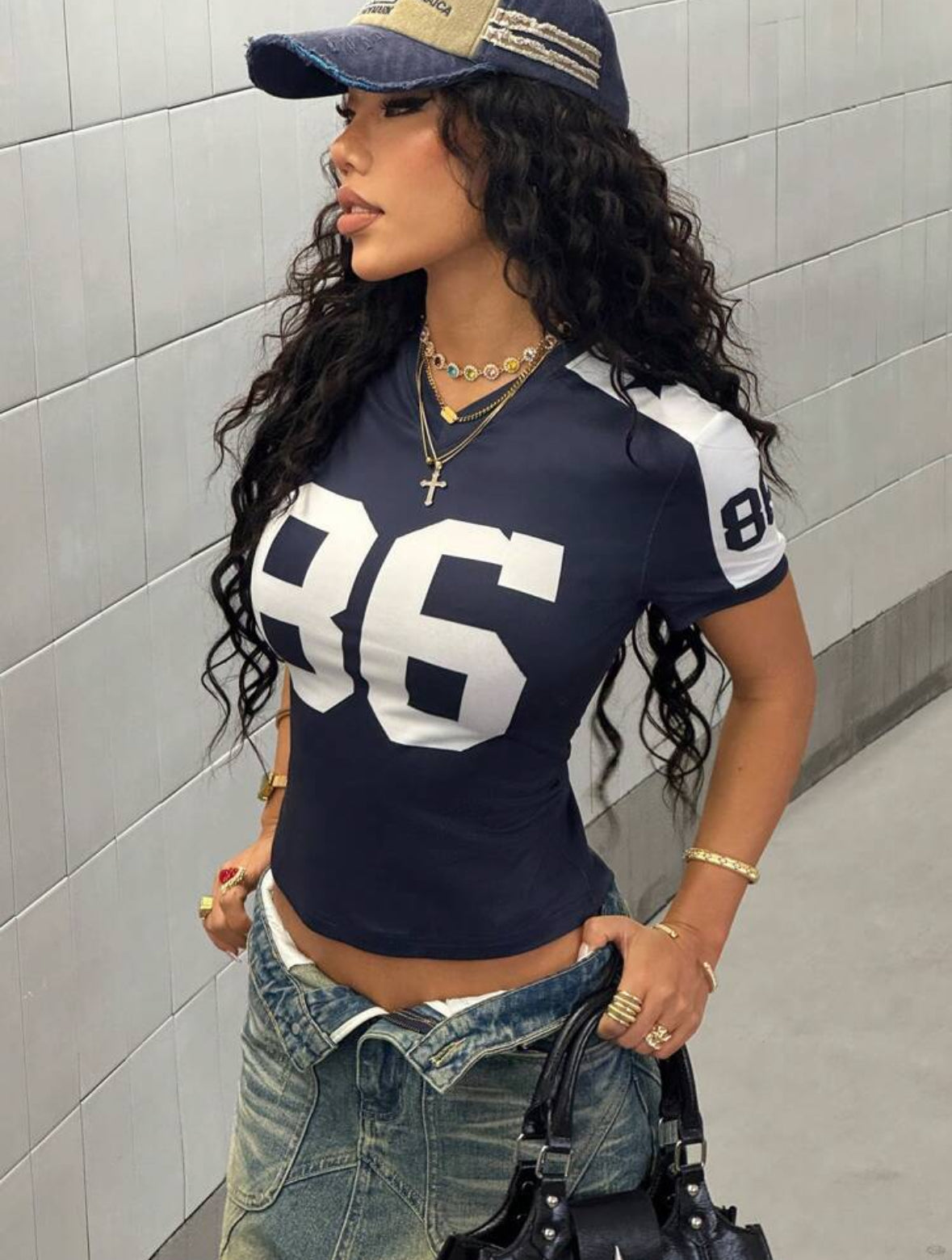 Navy blue tee