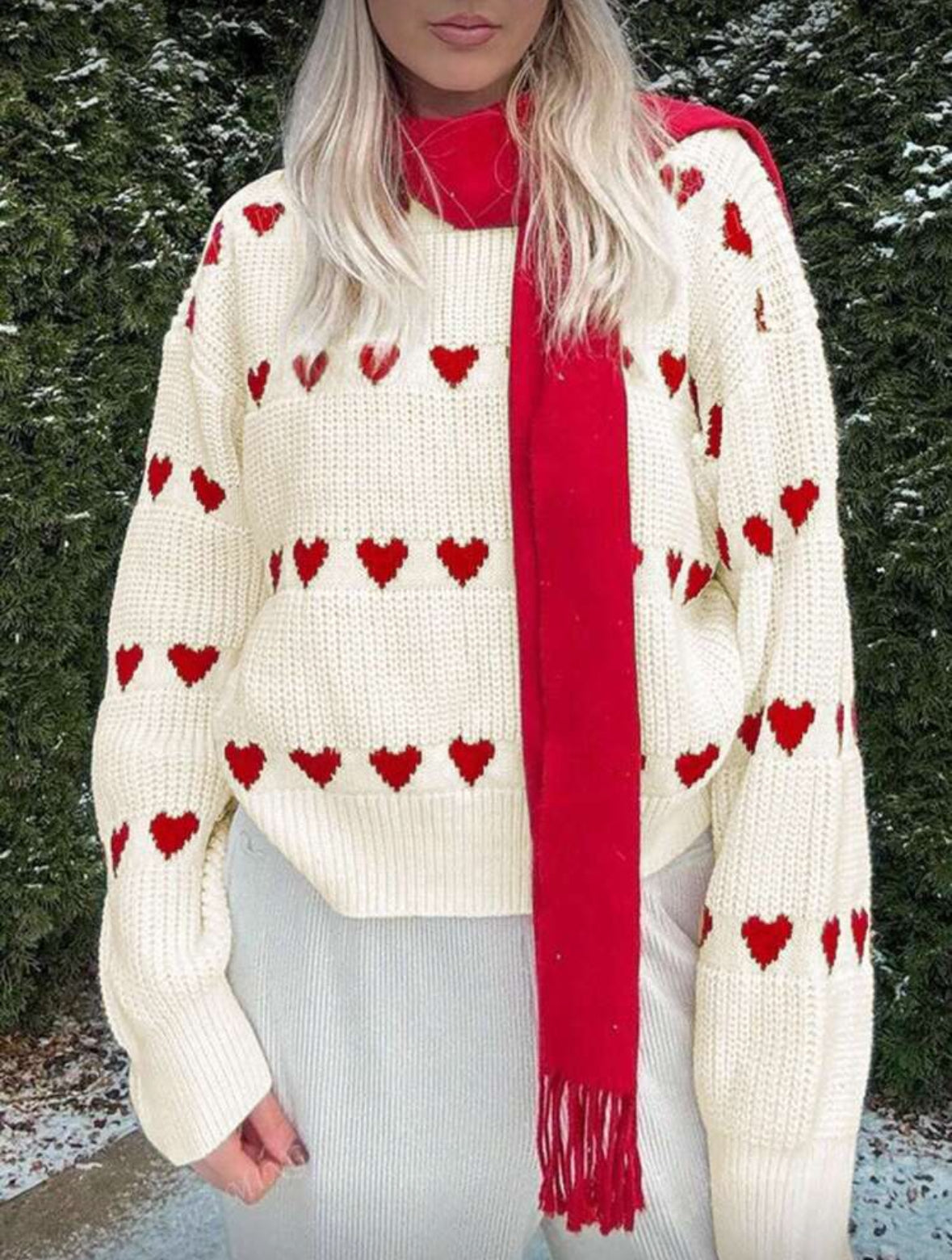 Red heart sweater