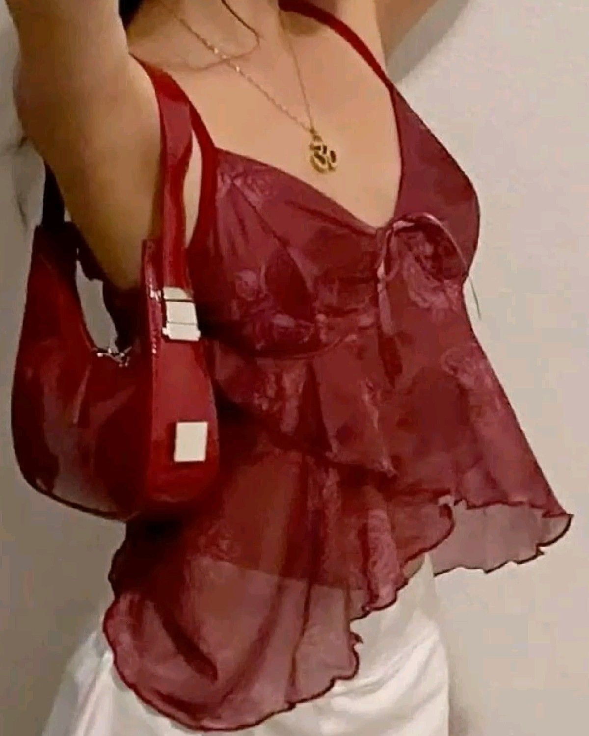 Burgundy corset
