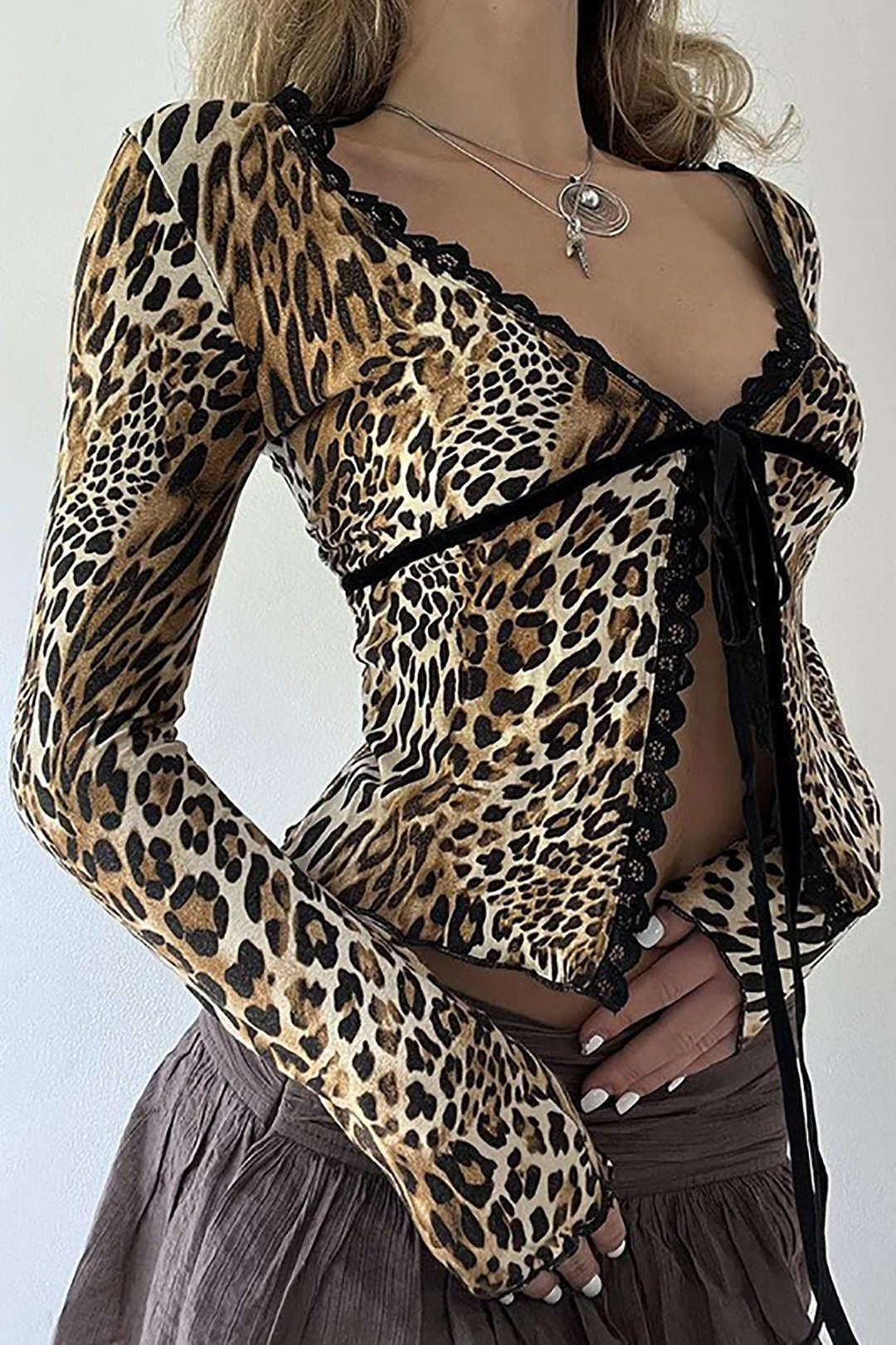 Leopard print cardigan