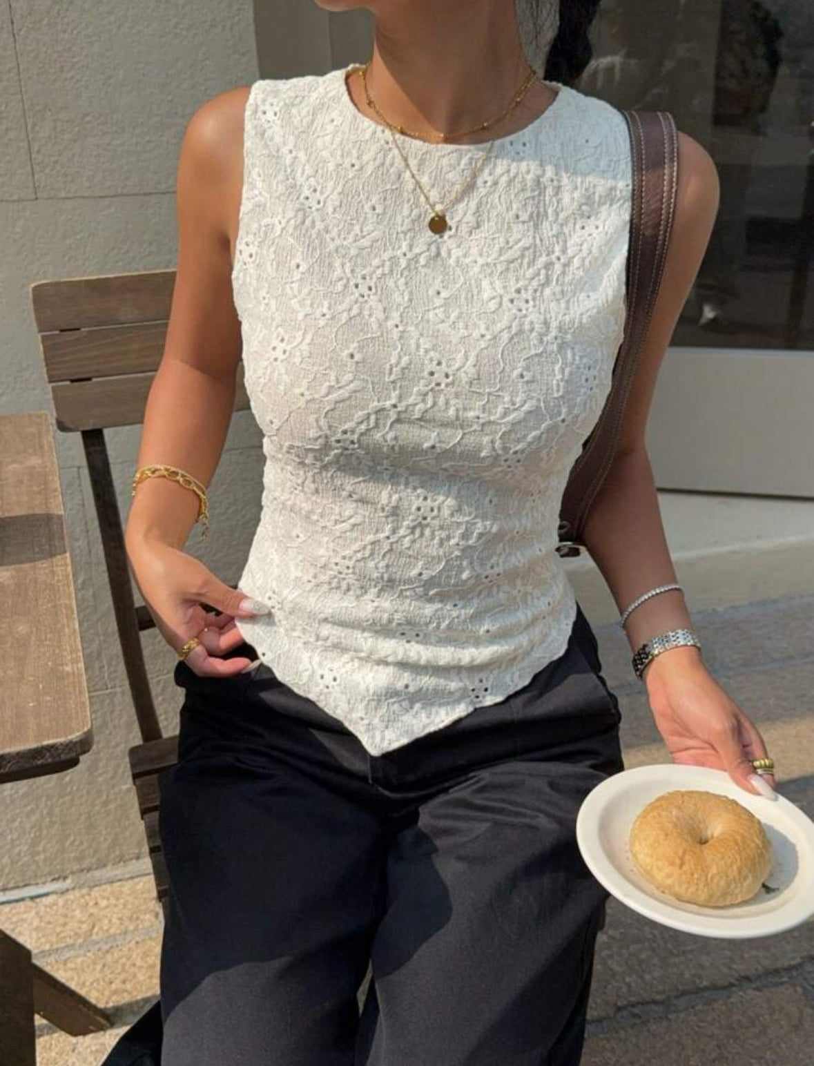 Embroidered tank top