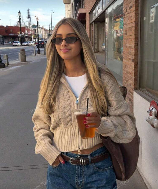 Khaki cardigan
