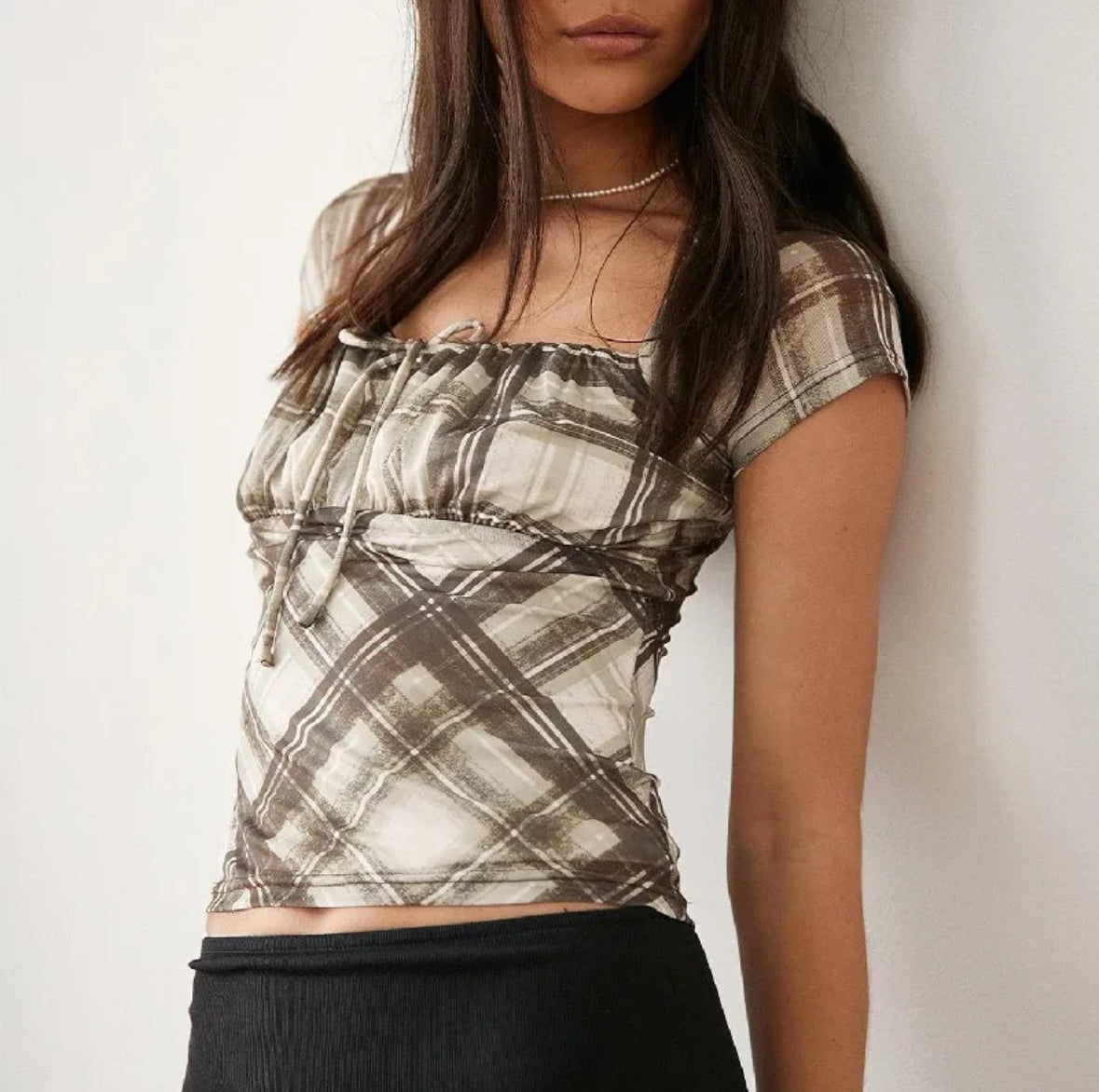 Retro Plaid Top