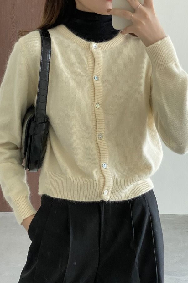O-neck Knitted Cardigan