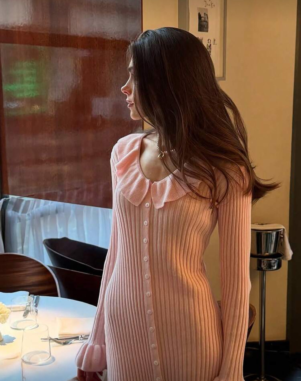 Pink Knit Dress
