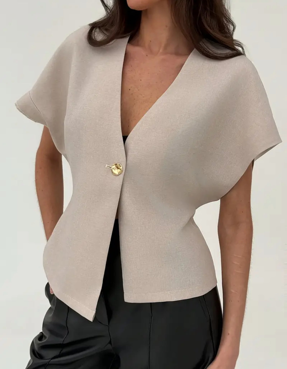 Elegant V neck Blouse