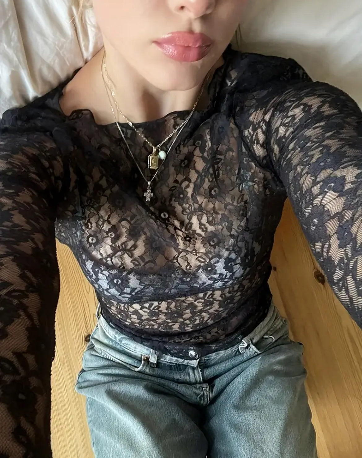 Black Lace Blouse