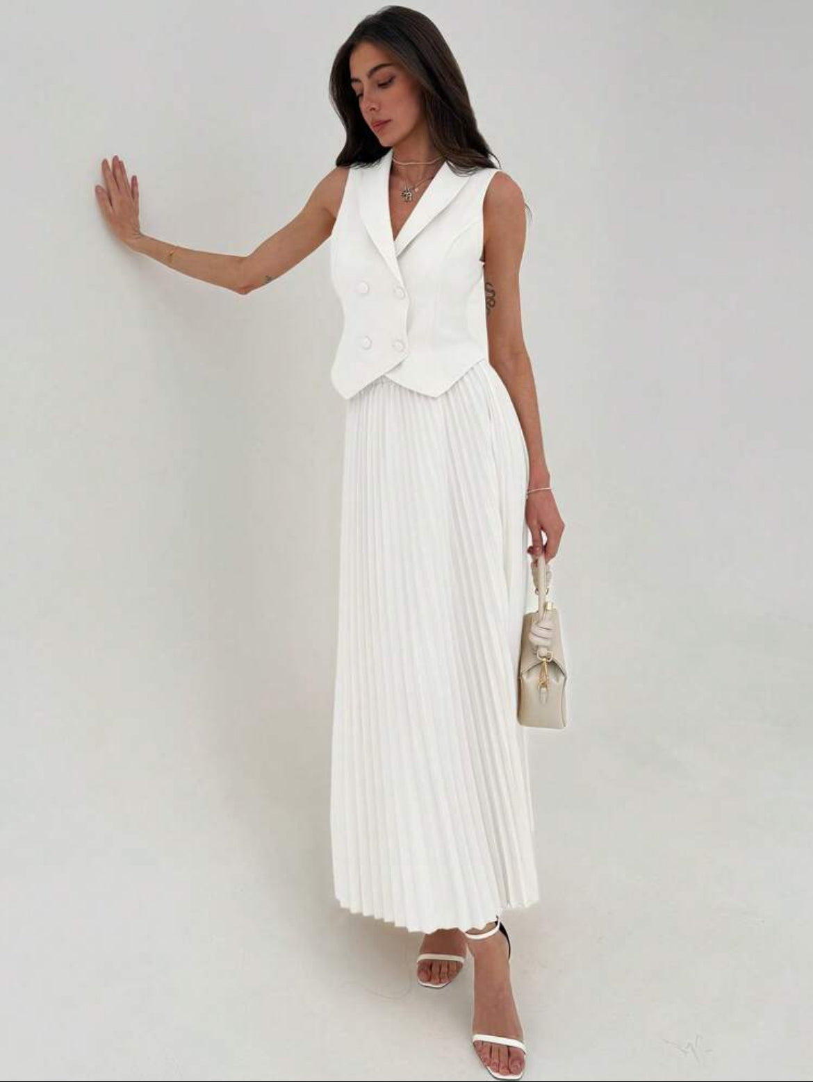 Elegant Vest & Skirt Set