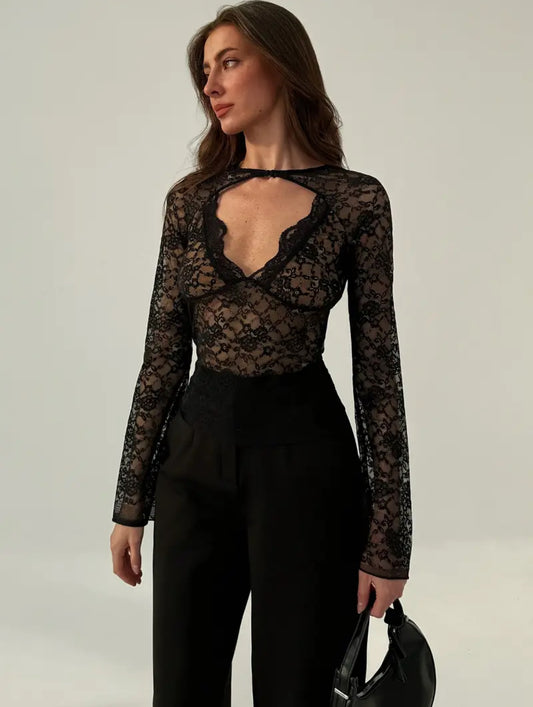 Lace Hollow Blouse