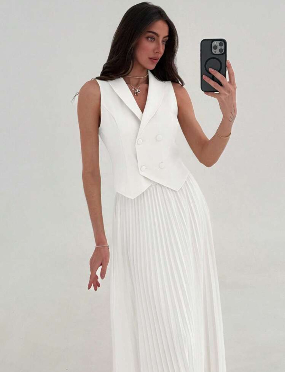 Elegant Vest & Skirt Set