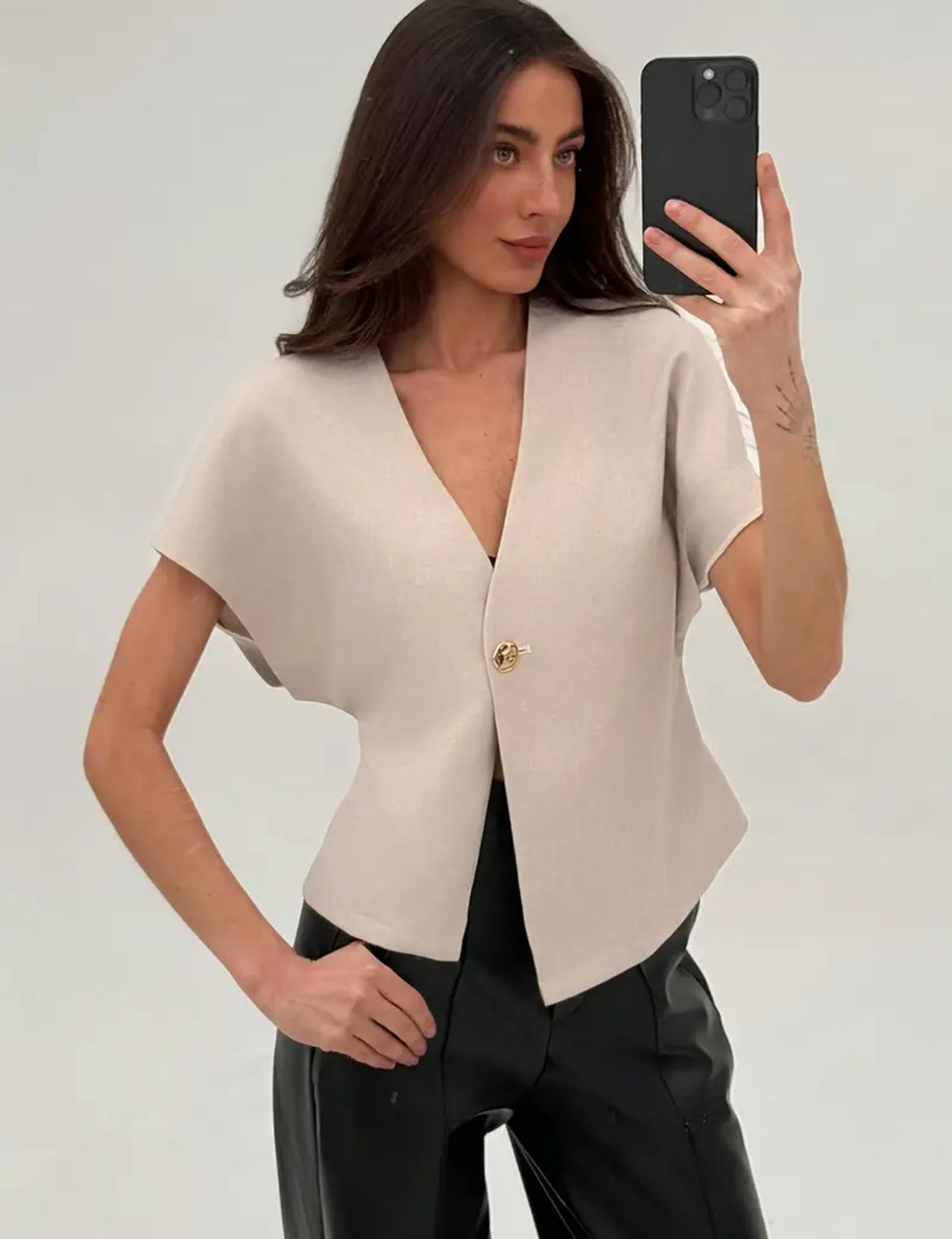 Elegant V neck Blouse