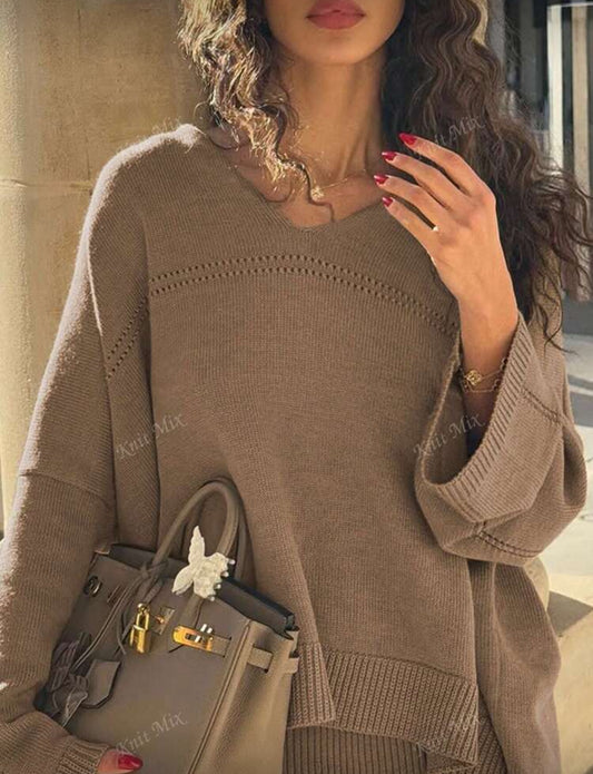 Knitted Skirt Set