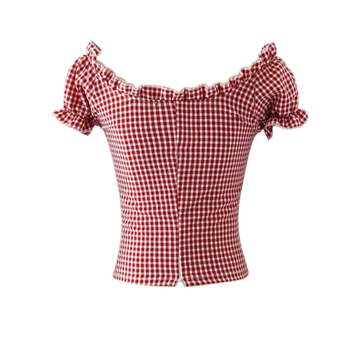 Red Plaid Top