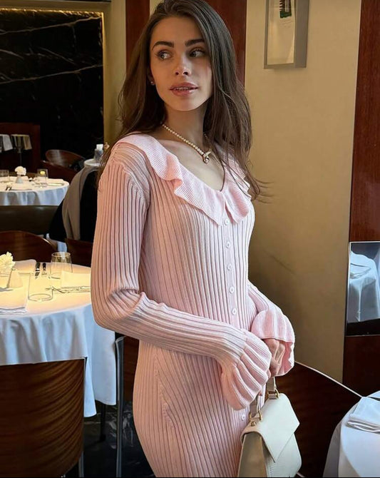 Pink Knit Dress