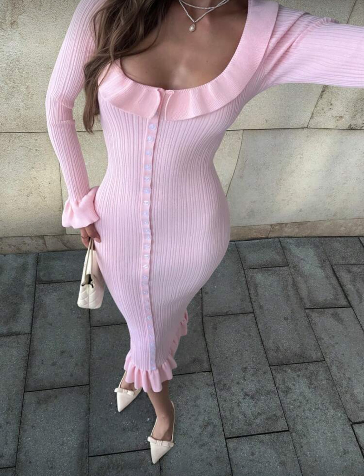 Pink Knit Dress