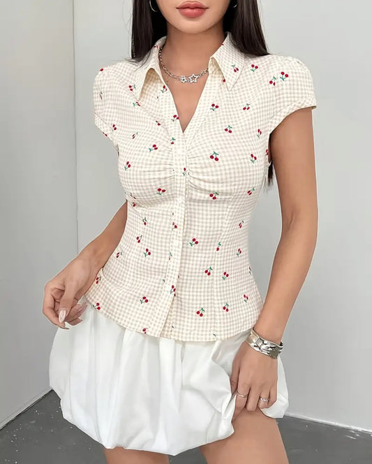 Cherry Button down