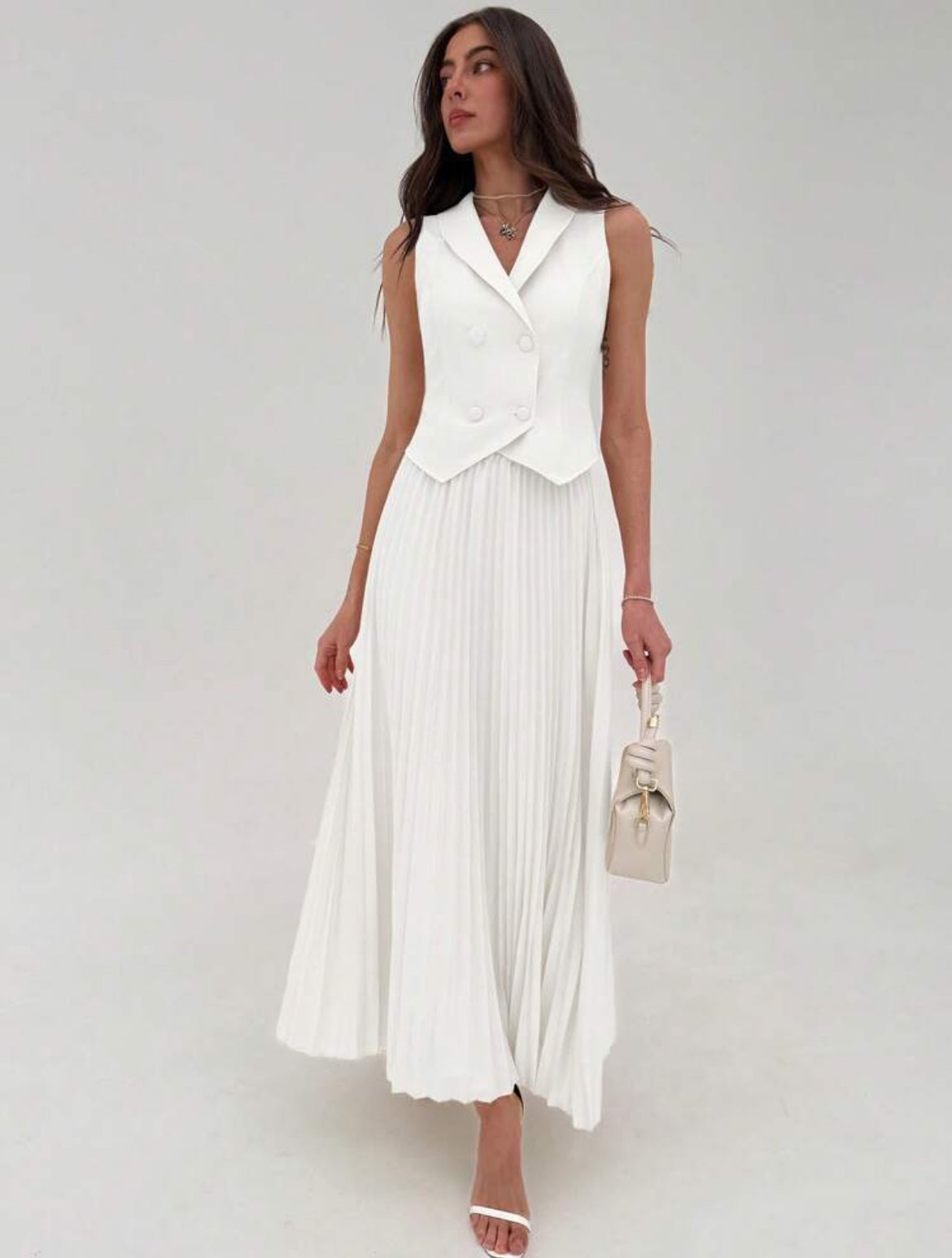 Elegant Vest & Skirt Set