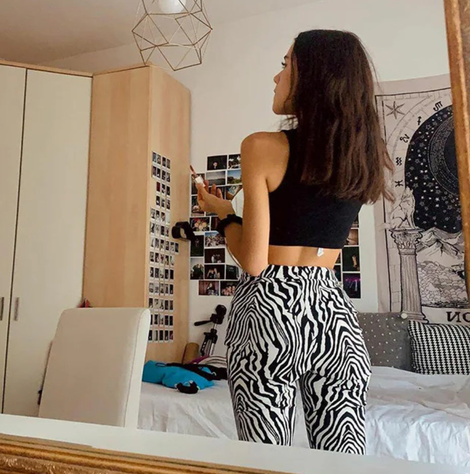 Zebra print pants