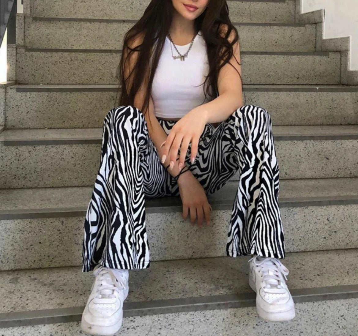 Zebra print pants