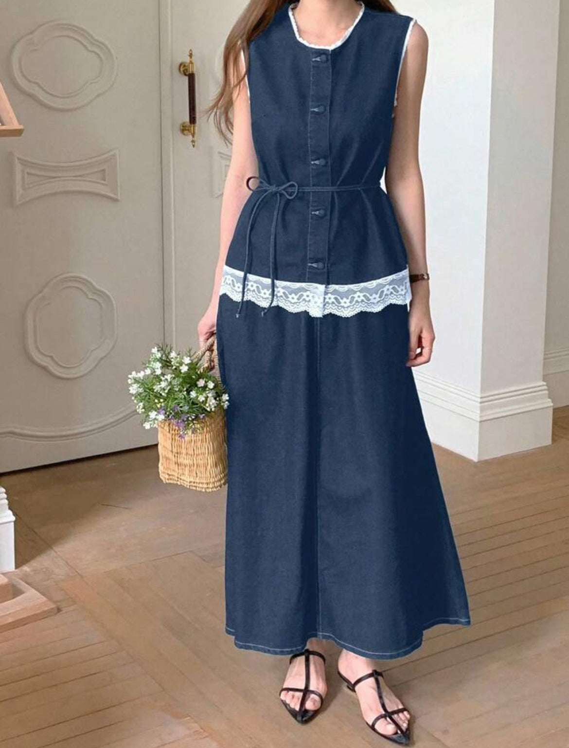 Denim Skirt Set