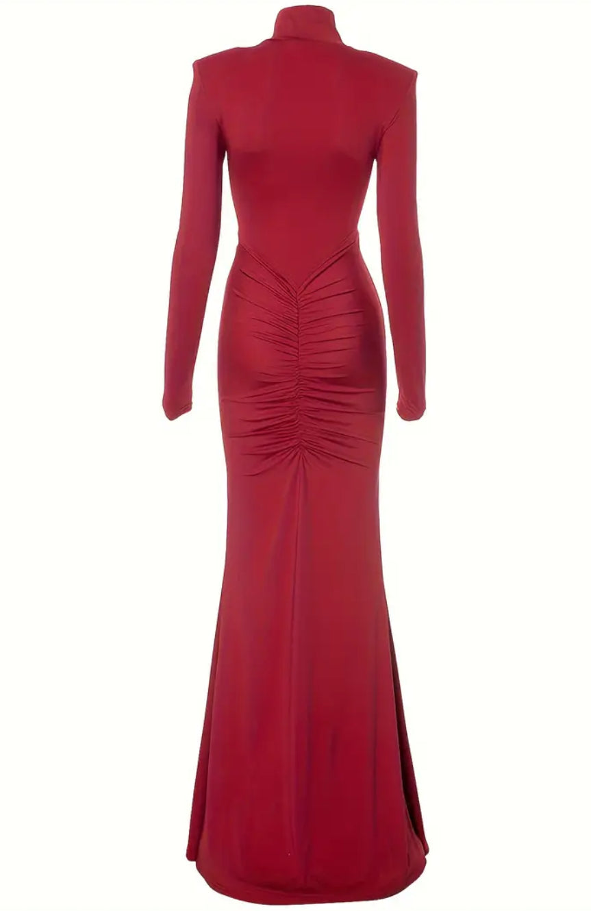 High collar dress