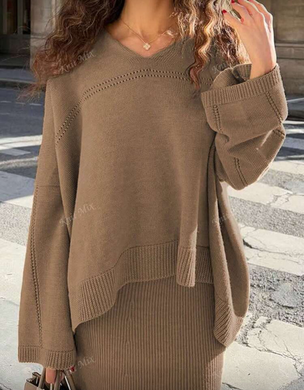 Knitted Skirt Set