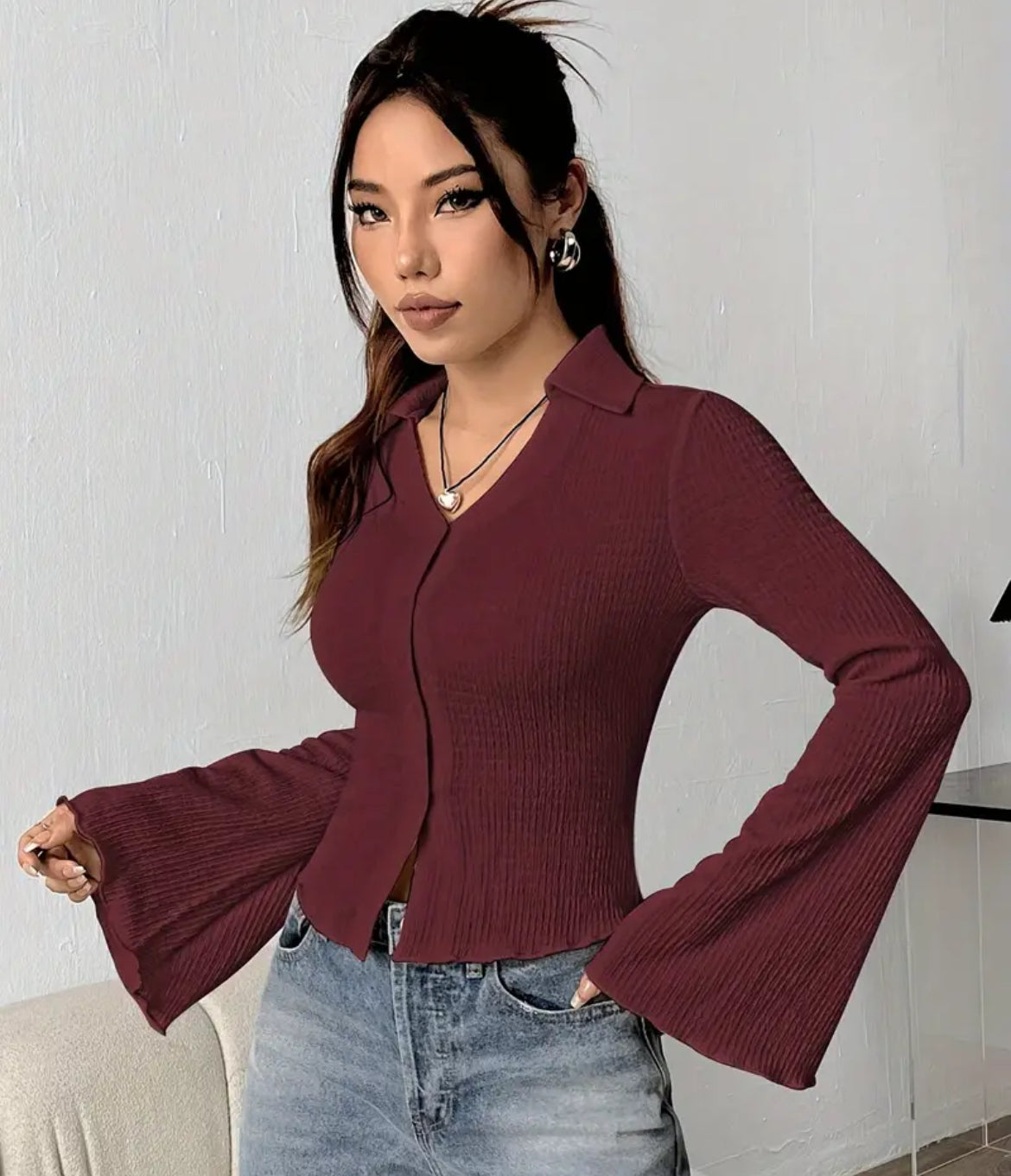 Crimped Button Down