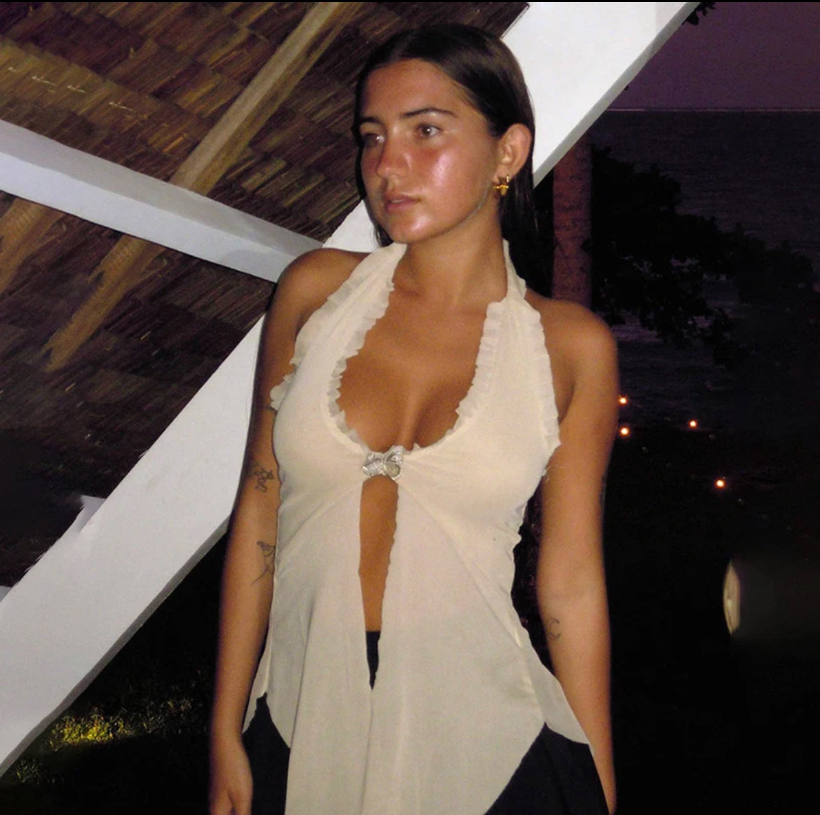 Butterfly mesh cardigan