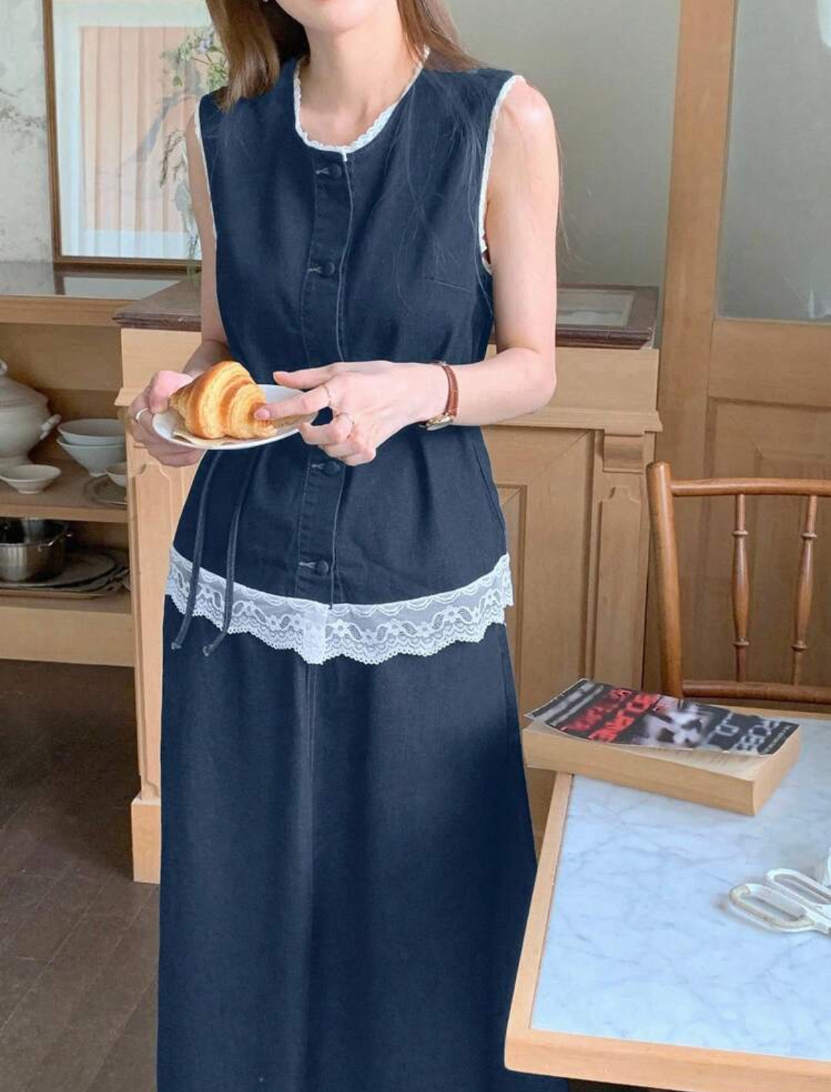 Denim Skirt Set
