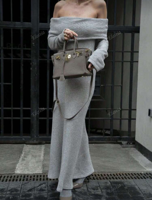 Shoulder Ribbed Dress