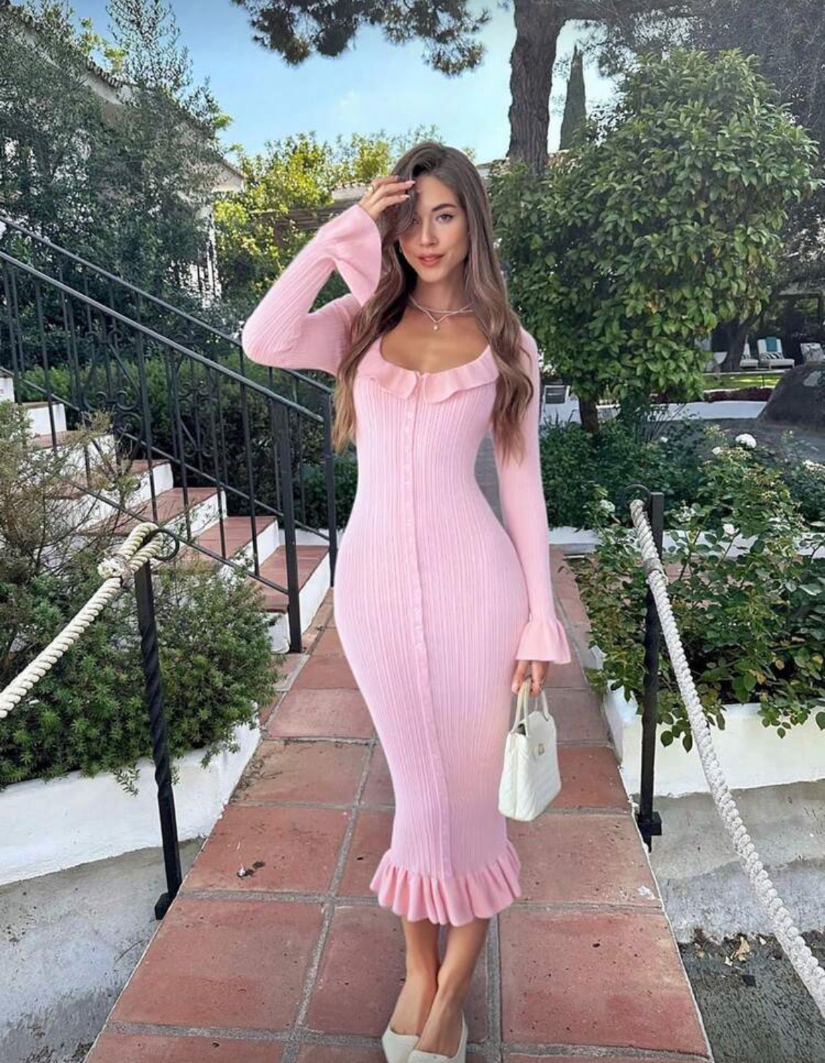 Pink Knit Dress